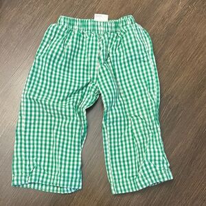 Green Checkered Kids Pants